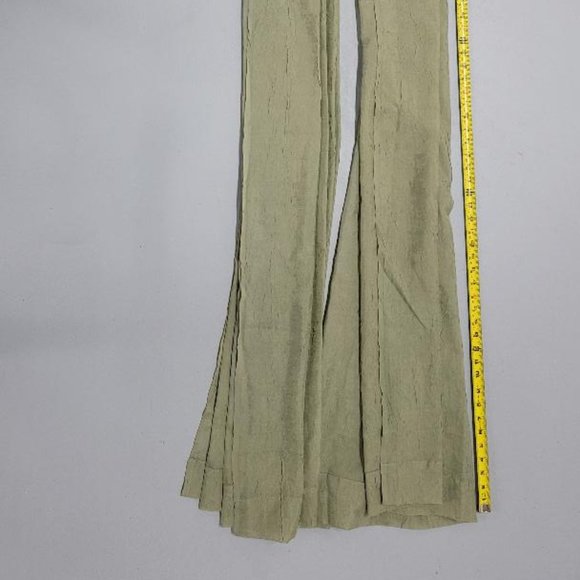 Pair of Sheer Olive Green Voile Grommet Top Curtains - 72"x52" Panels - Picture 2 of 5